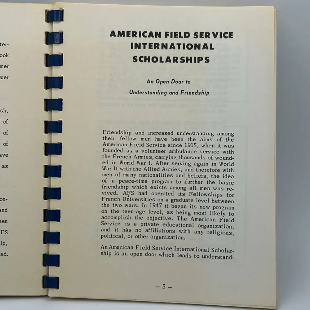 Mid-century American Field Service International Cookbook